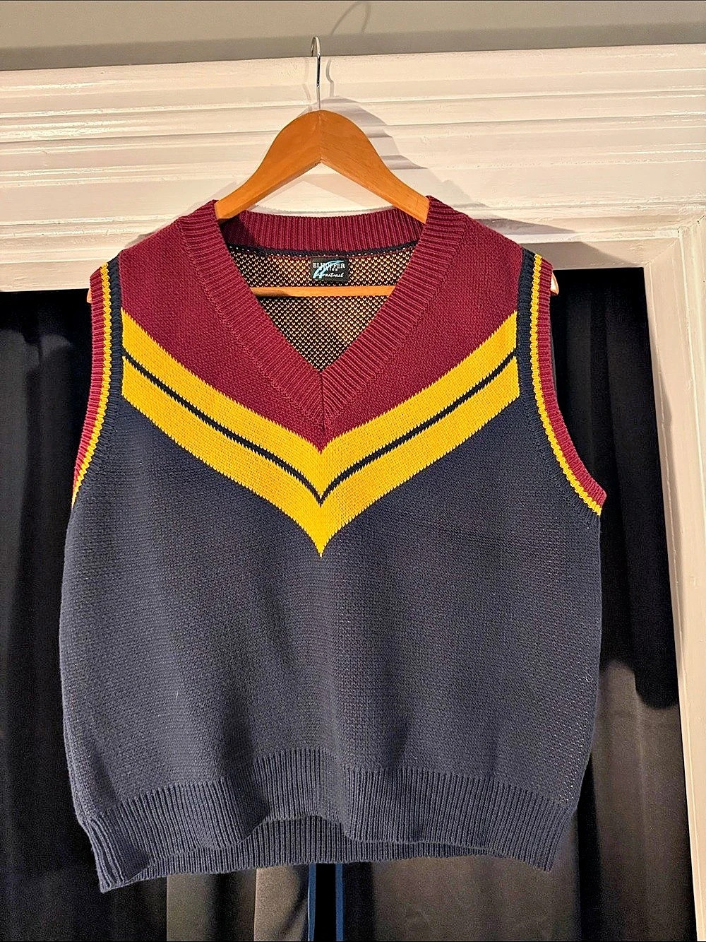 Elhoffer Designs Color Block V-Neck Sweater Vest